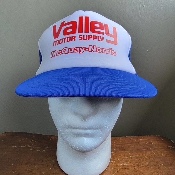 Vintage Valley Motor Supply Auto Parts McQuay Norris Trucker Hat Cap - Picture 1 of 8